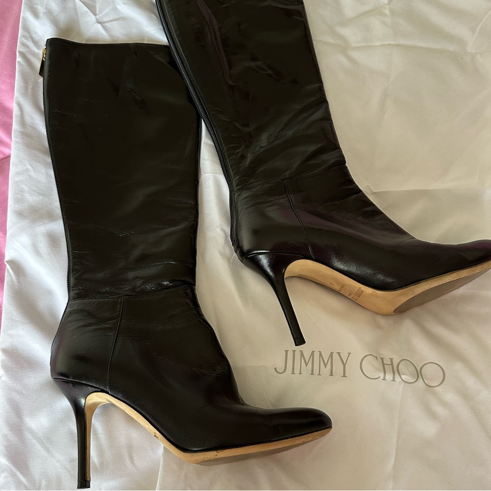 Jimmy Choo Black Heel Boots Size 36 WORN ONCE!